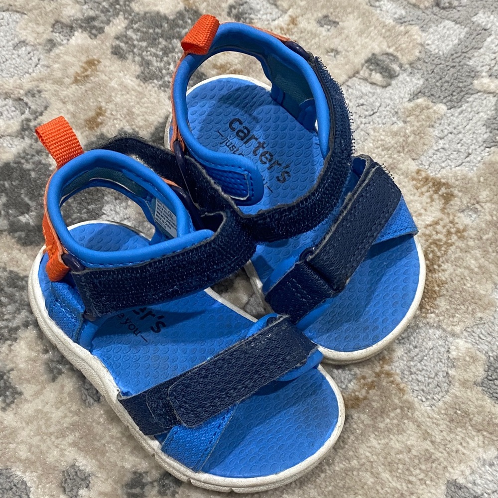 Carter's Blue and Orange Kids Sandals size 3